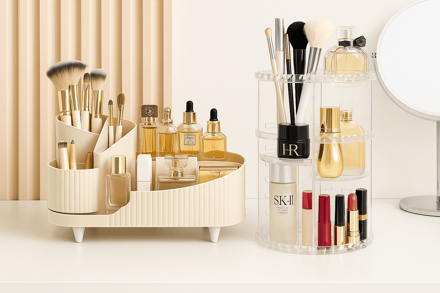 2 organizadores de maquillaje