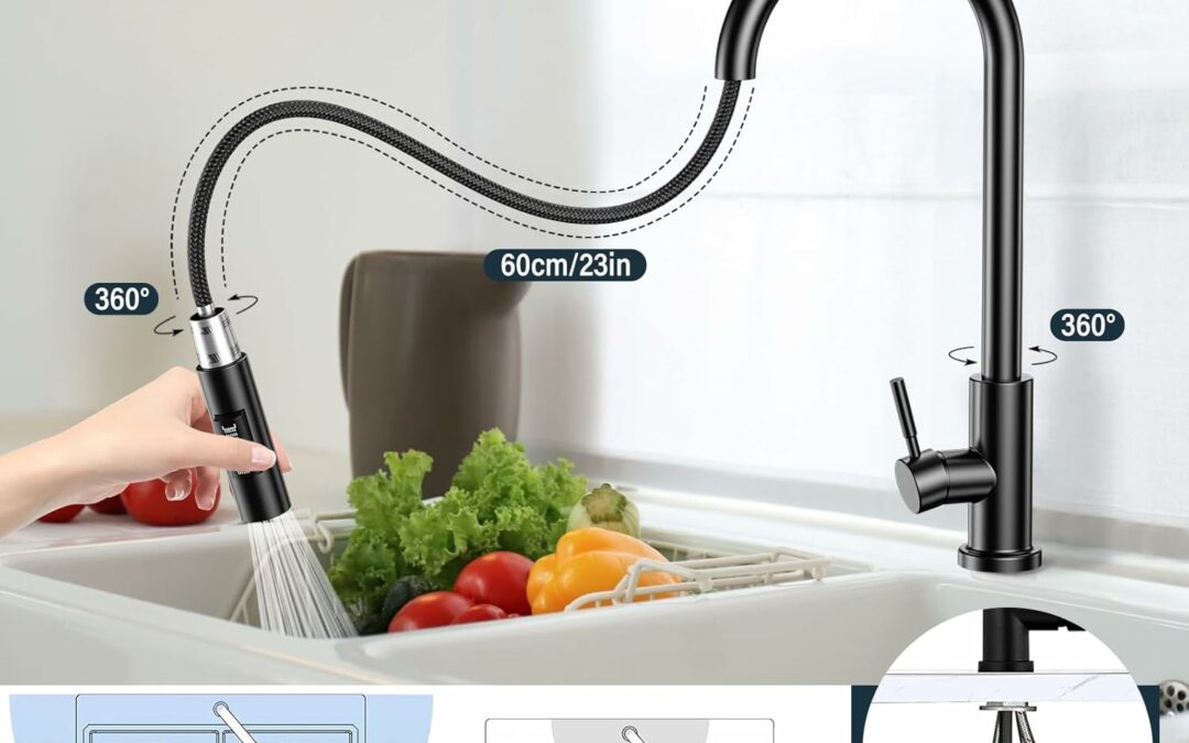 🚰 Un toque moderno y práctico para tu cocina: mi experiencia con el grifo extraíble negro mate