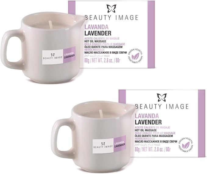 Pack 2 Velas de Masaje BEAUTY IMAGE – Lavanda, Grandes, Hidratantes