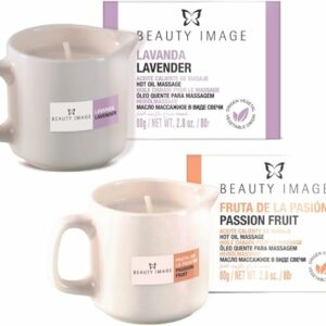 Pack 2 Velas de Masaje BEAUTY IMAGE – Fruta de la Pasión y Lavanda, Grandes