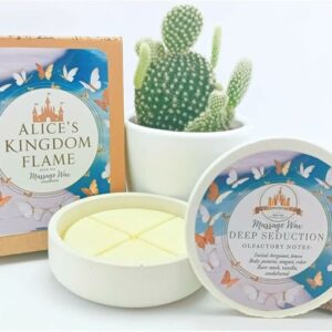 Vela de Masaje Alice's Kingdom – Coconut & Citrus, Vanilla, Passion Fruit, 40 g + Aceite