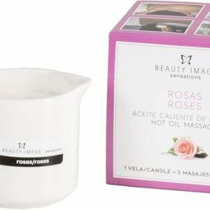 Vela de Masaje BEAUTY IMAGE – Rosas, Aceites Naturales, Grande