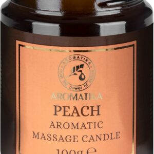 Vela de Masaje Durazno – 100 g, Soja y Aceites Naturales, Aromaterapia