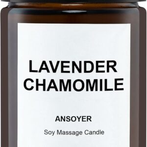 Vela de Masaje ANSOYER – Lavanda y Manzanilla, 200 g, Aromaterapia