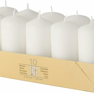 Papstar 17915 - Velas, 10 unidades, color blanco