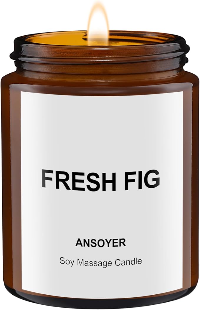 Vela de Masaje ANSOYER – Higos Frescos, 128 g, Hidratante