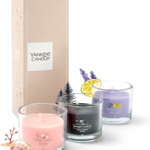 Set 3 Mini Velas Yankee Candle – Mezcla de Soja, Regalo para Mujer