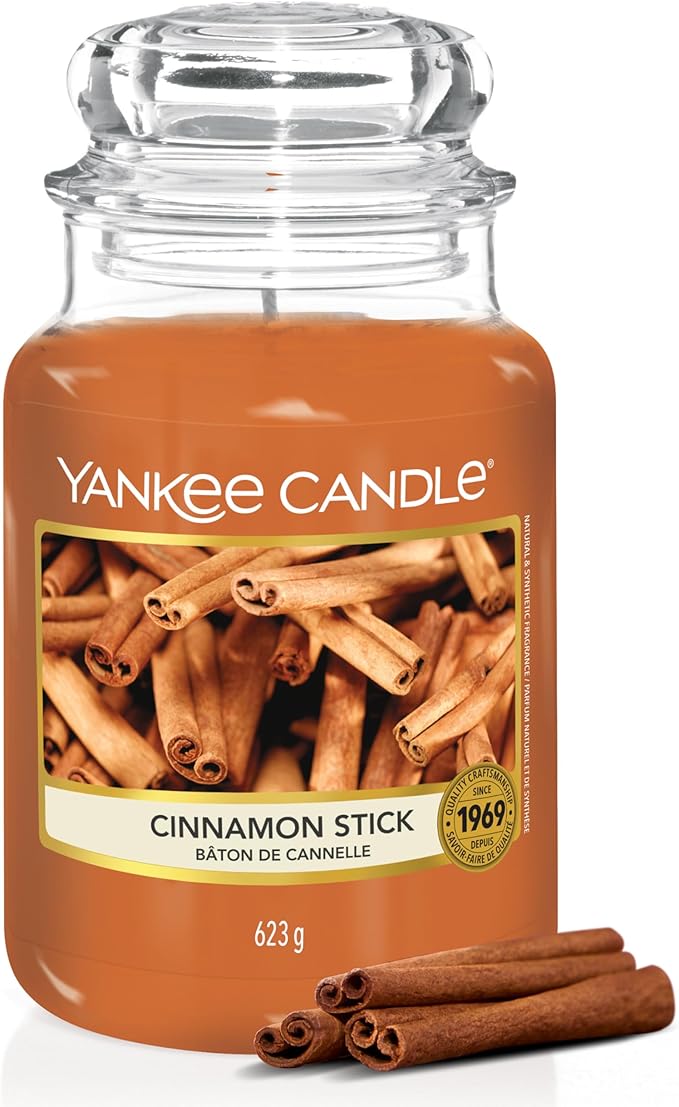 Vela Aromática Yankee Candle – Cinnamon Stick, Tarro Grande, 150 h