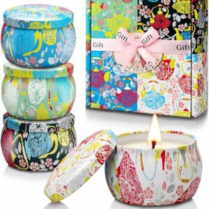 Set 4 Velas Aromáticas de Soja – Aromaterapia y Relajación