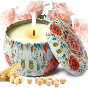 Vela Grande de Soja – Aromaterapia Relajante, Regalo para Mujer