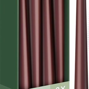 Velas Bolsius Punta Lisa – Burdeos, 8 uds, 24,5 cm, 7 h