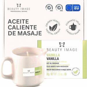 Vela de Masaje BEAUTY IMAGE – Vainilla y Cacao, 80 g, Hidratante