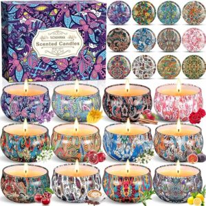 Set 12 Velas Aromáticas de Soja – Regalo Mujer, Cumpleaños y Festivos