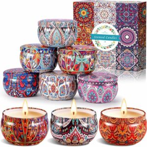 Set 9 Velas Aromáticas Amzeeniu – Cera de Soja, Ideal para Regalo y Aromaterapia